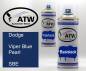 Preview: Dodge, Viper Blue Pearl, SBE: 400ml Sprühdose + 400ml Klarlack - Set, von ATW Autoteile West.